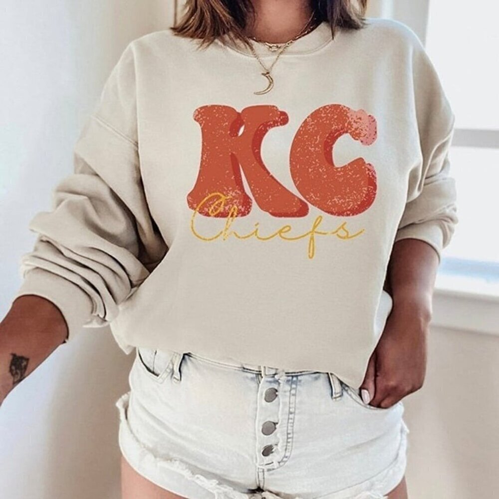 KC Chiefs Crewneck NFL Football Fan Gift Sweatshirt Apparel